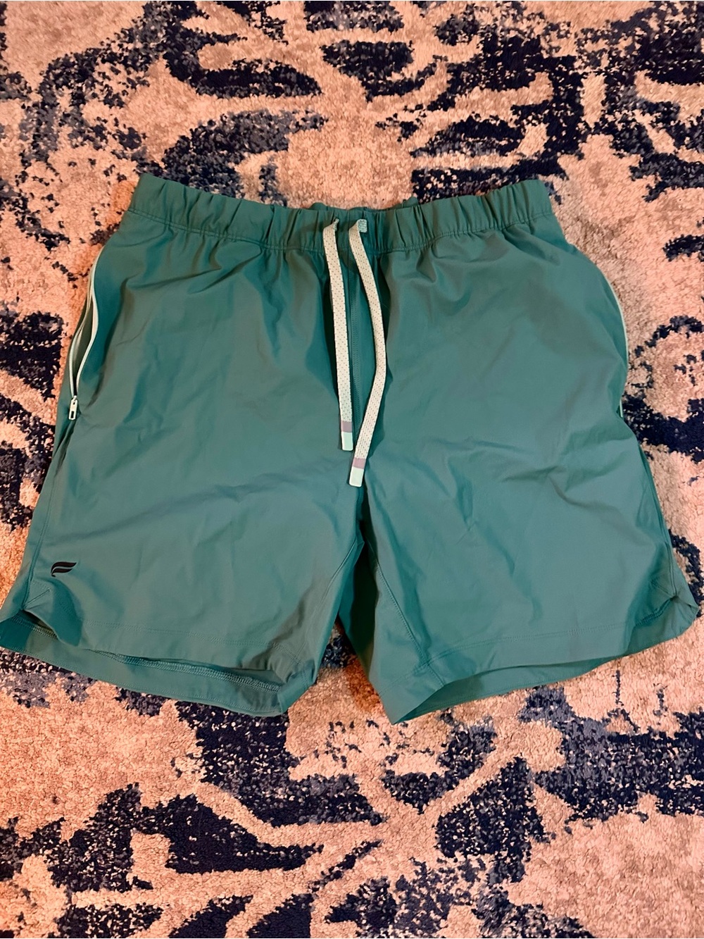 Men's Teal Athletic Shorts with Drawstring